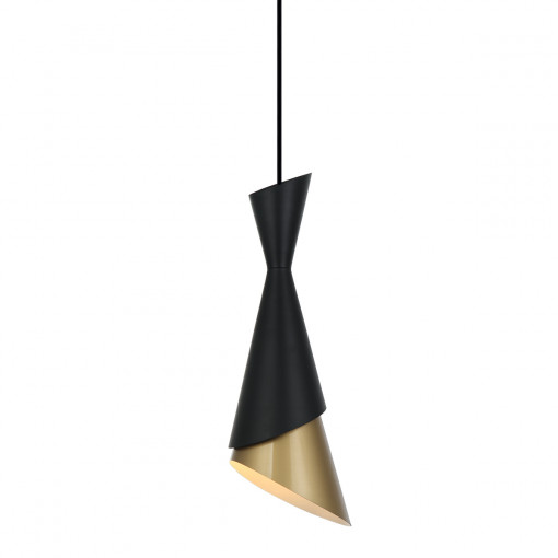 Pendul Malia 1xE27 metal negru/auriu Italux