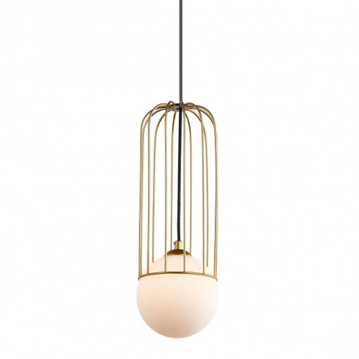 Pendul Simon 1xG9 metal/sticla auriu Italux