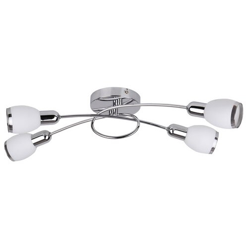 Plafoniera Elite 4xE14 metal/sticla crom/alb Rabalux