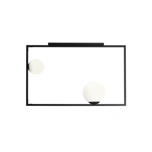 Plafoniera Frame H 1+1xE14+E27 metal/sticla negru Aldex