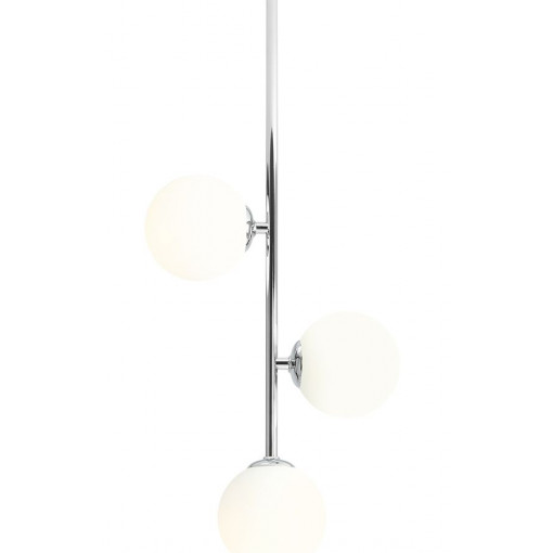 Plafoniera Libra 3xE14 metal/sticla crom Aldex
