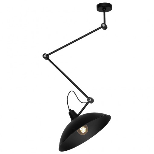 Plafoniera Melos 1xE27 metal negru Aldex