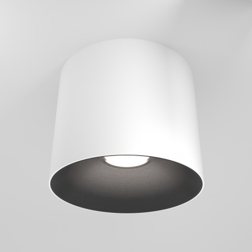 Spot aplicat Alfa LED metal alb/negru Maytoni C064CL-01-25W3K-RD-WB