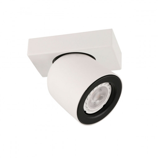 Spot aplicat Nuora 1xGU10 metal alb/negru patrat Italux