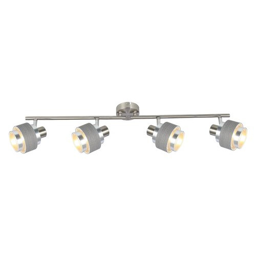 Spot bara Basil 4xE14 metal/acril nichel/gri Rabalux