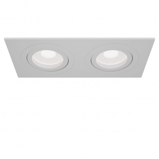 Spot incastrat Atom 2xGU10 metal alb Maytoni