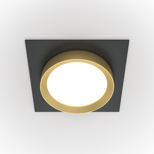 Spot incastrat Hoop 1xGX53 metal negru/auriu Maytoni