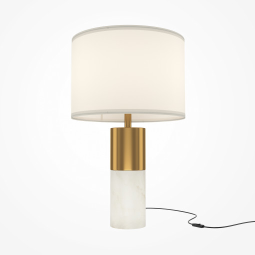 Veioza Bianco 1xE27 metal/alabastru/textil bronz/alb Maytoni Z030TL-01BS