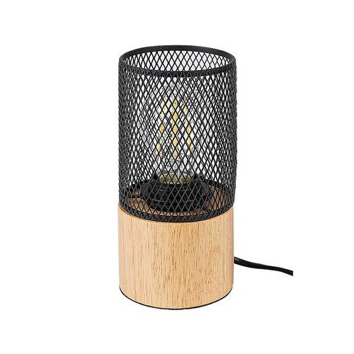 Veioza Callum 1xE27 metal/lemn fag/negru Rabalux