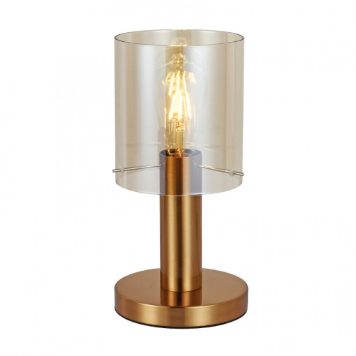 Veioza Sardo 1xE27 metal/sticla alama/amber Italux