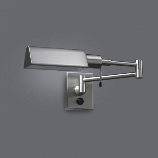 Aplica Senti 1xE14 metal/sticla nichel satinat Italux
