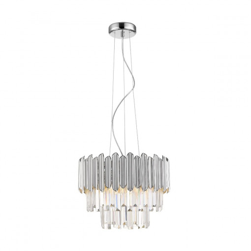 Lustra Gladius 5xE14 metal/cristal/acril crom/transparent Zuma Line