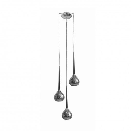 Lustra Libra 3xE14 metal/sticla argintiu Zuma Line MD2128A-3S