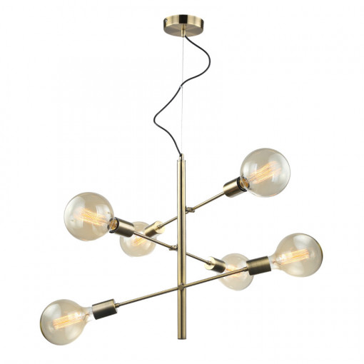 Lustra Madalyn 6xE27 metal bronz antichizat Italux