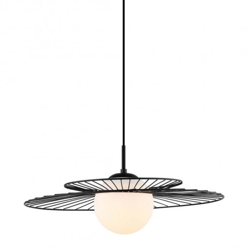 Lustra Sarah 1xE27 metal/sticla negru Italux