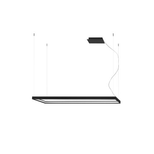 Lustra Tuula LED 4000K 8096LM metal negru rectangular
