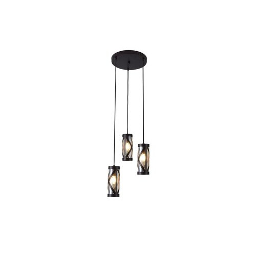 Pendul Oberon 3xE14 metal/sticla negru/fumuriu Rabalux RBL5339