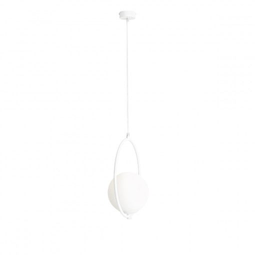 Pendul Sol 1xE27 metal/sticla alb Aldex