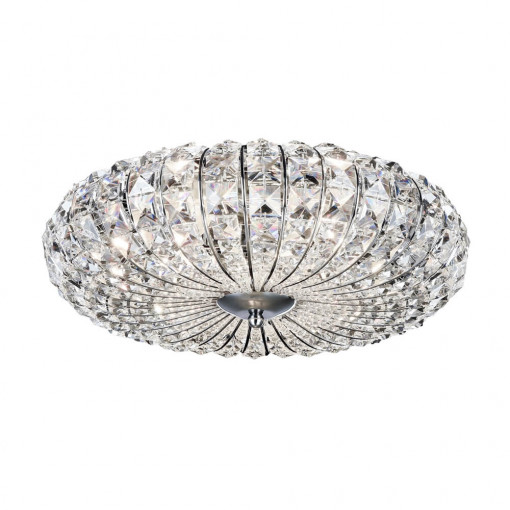 Plafoniera Broche metal/cristal nichel Maytoni