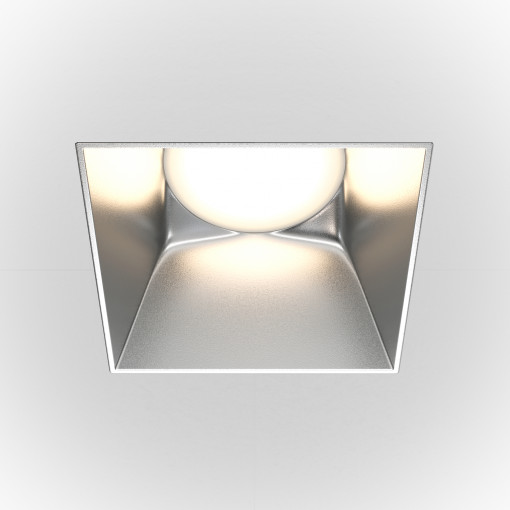 Spot incastrat Share 1xGU10 metal argintiu Maytoni DL051-01-GU10-SQ-WS