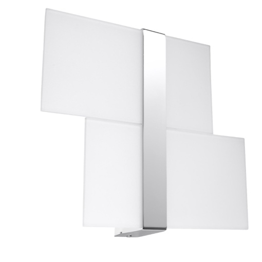 Aplica Massimo 2xG9 metal/sticla alb/crom rectangular