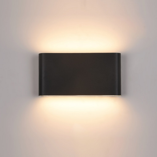 Aplica Romano LED 12W 720 lumeni metal negru Italux