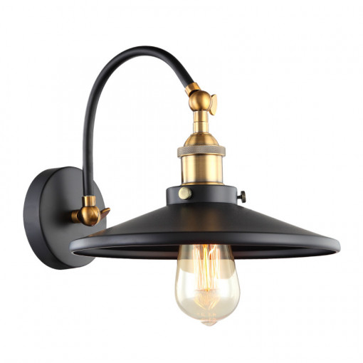 Aplica Verda 1xE27 metal negru/auriu Italux