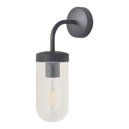 Aplica Yago 1xE27 metal/sticla negru/transparent Rabalux