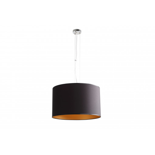 Lustra Barilla 3xE27 metal/textil negru/auriu Aldex