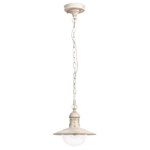 Pendul exterior Oslo 1xE27 metal/acril alb antichizat Rabalux