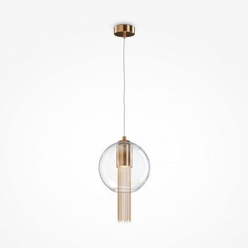 Pendul Flusso 1xGU10 metal/sticla bronz/transparent Maytoni P095PL-01BZ