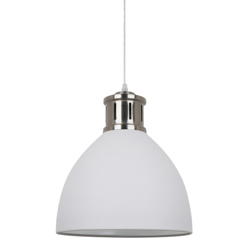Pendul Lola 1xE27 metal alb/nichel satinat Italux