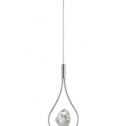 Pendul Ore LED metal/sticla crom Zuma Line