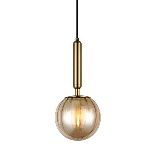 Pendul Ravena 1xE27 metal/sticla chihlimbar Italux
