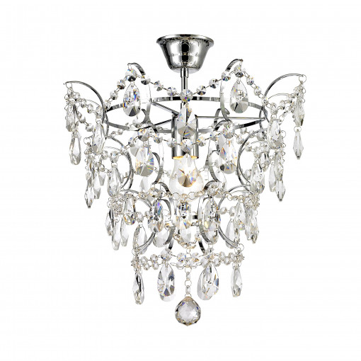 Plafoniera Fusion 1xE27 metal/cristal crom Zuma Line