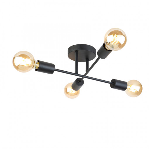 Plafoniera Montico 4xE27 metal negru Italux