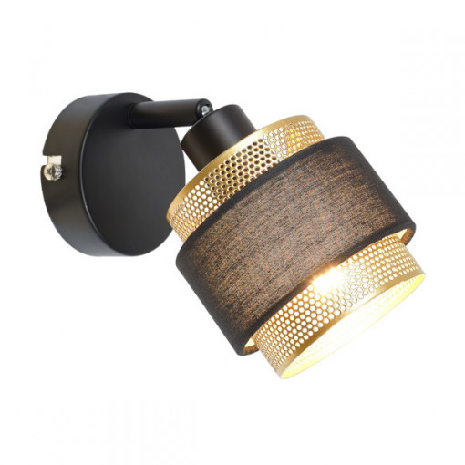 Spot bara Renez 1xE14 metal negru/auriu Italux