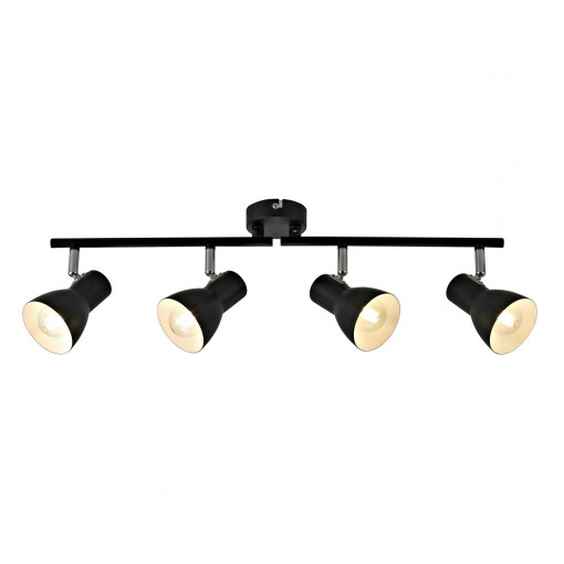 Spot bara Riado 4xE14 metal negru Italux
