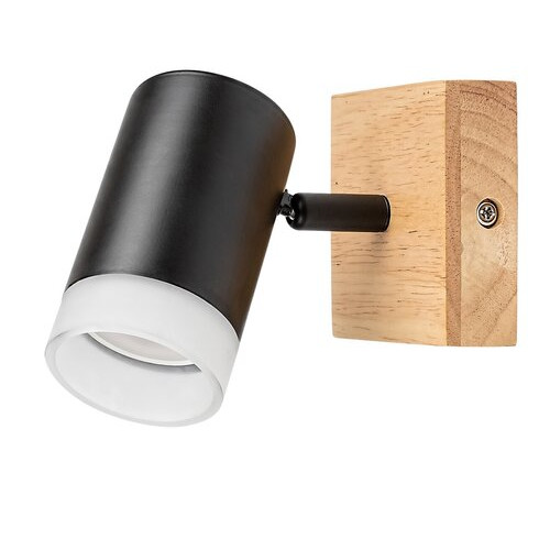 Spot bara Toras 1xGU10 metal/lemn stejar/negru Rabalux RBL73121