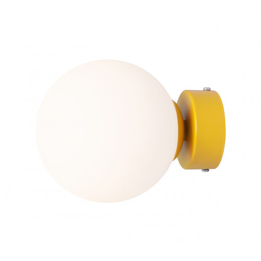 Aplica Ball 1xE14 metal/sticla galben Aldex