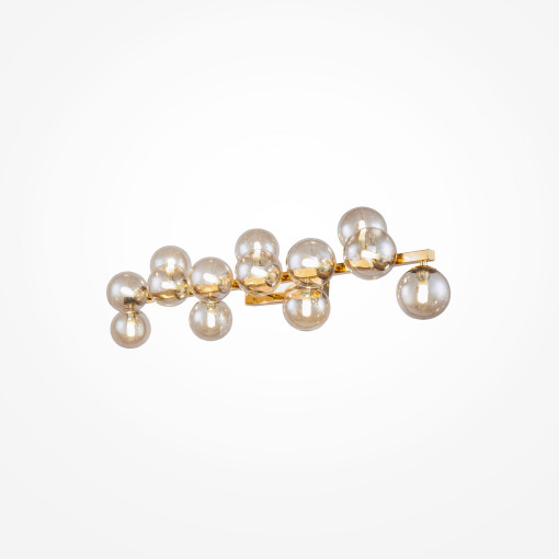 Aplica Dallas 13xG9 metal/sticla auriu/amber Maytoni