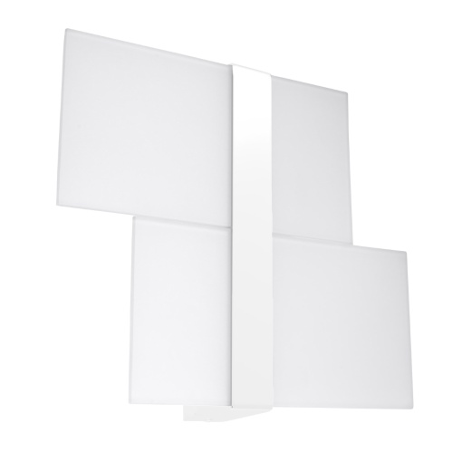 Aplica Massimo 2xG9 metal/sticla alb rectangular