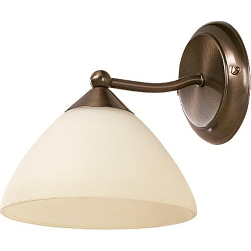 Aplica Regina 1xE14 metal/sticla bronz/crem Rabalux