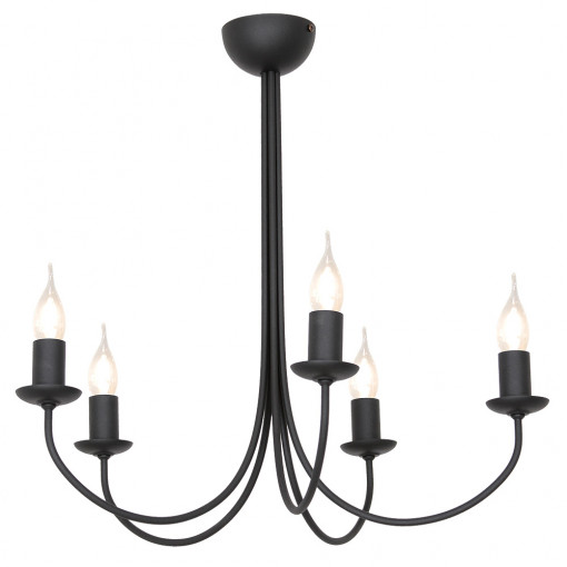Candelabru Feb 5xE14 metal negru Aldex