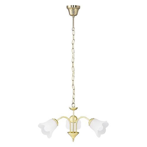 Candelabru Rafaella 3xE14 metal/sticla auriu/alb Rabalux