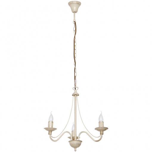 Candelabru Roza 3xE14 metal crem Aldex