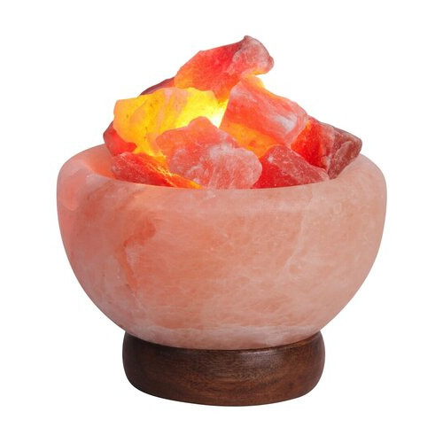 Lampa decorativa Fuji 1xE14 sare minerala/lemn portocaliu Rabalux