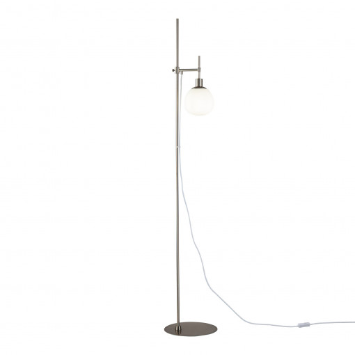 Lampadar Erich 1xE14 metal/sticla nichel/alb Maytoni