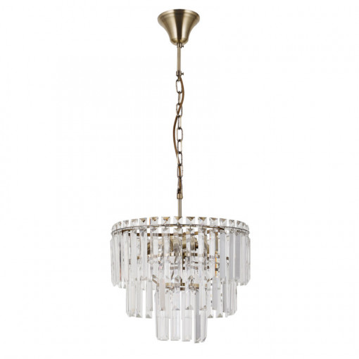 Lustra Buena 4xE14 metal/cristal bronz antichizat Italux