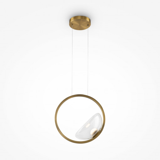 Lustra Lunare LED metal/sticla bronz/transparent Maytoni